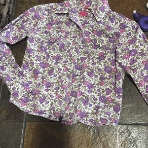 Floral Purple Kids Shirt
